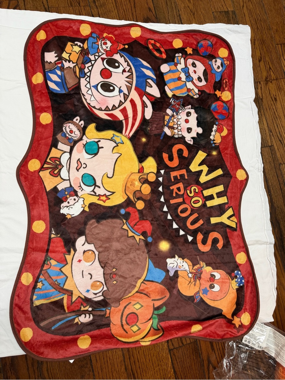 Popmart WHY SO SERIOUS Plush Blanket